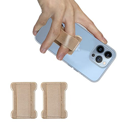 Universal Phone Grip for Smartphones - Phone Holder for Hand for Back of Phone -Wireless Charging Compatible (Gold) - 2Pack - color: Gold
