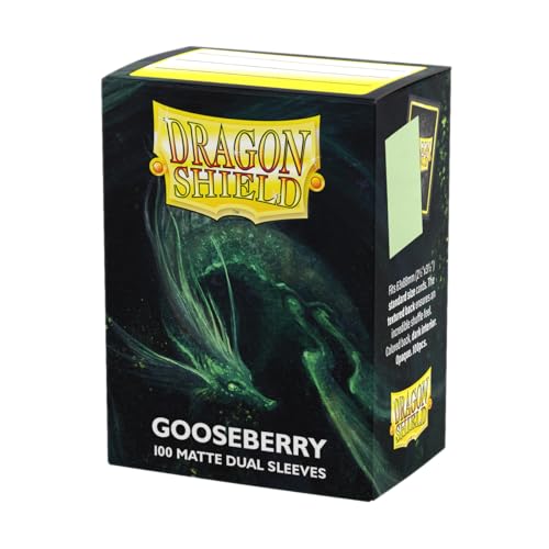 Dragon Shield | Matte Dual Standard Size Card Sleeves | 100 CT - Smooth & Tough Premium TCG Sleeves - Compatible with Pokemon, Flesh & Blood, One Piece & Magic the Gathering | Gooseberry - color: Gooseberry