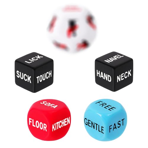 Dice Set for YSults Funny Dice Game for Anniversary Valentines Day Wedding Gift,Friends Game Choices Black