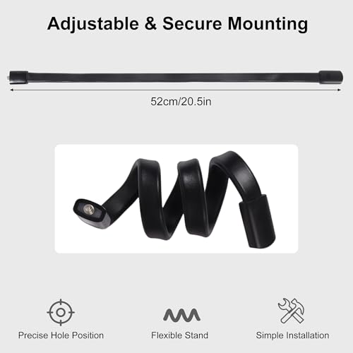 3.15" 80mm Grill Guard with Gooseneck Mount and 3pin/4pin Adapter Cable | Compatible with 3.15" 80mm Case Fan, for PC Desktop AV Entertainments Network Rack Grow Tent and More DIY Cooling Project - size: 80×80mm