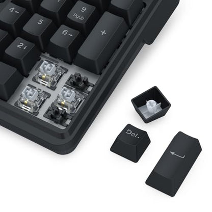 Redragon K762 Wireless Gasket Gaming Keyboard w/Hype Screen & Knob, 104 Keys Mechanical Keyboard, Easy-Control 1.14’’ TFT Info Display, 5-Layer Noise Dampening, Round PBT Keycaps, Custom Linear Switch - color: Essential Black, size: 104 Keys