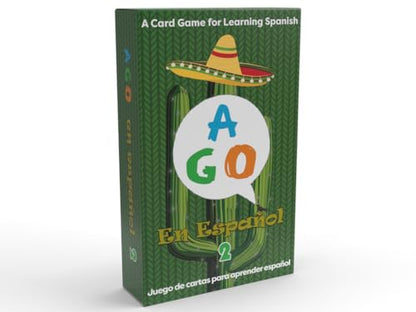 AGO En Espanol 2 Card Game for Learning Spanish (Deluxe Edition) Learn Spanish The Fun Way! - Boost Vocabulary & Grammar Skills - Learning for All Ages! - style: AGO En Espanol 2