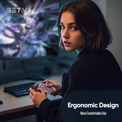 BETMI Wireless Controller for Xbox one/Series X|S/Windows 10/11 | 2.4GHz Gaming Gamepad with Hall Effect Joystick, Back Button, Macro/Turbo/Dual Vibration, 3.5mm Audio Jack