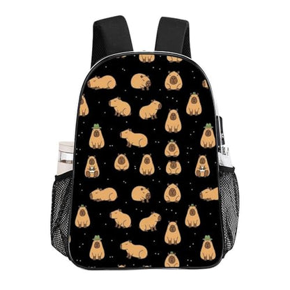 Clear Backpack with Mesh Pockets Stadium College Work | Beach Waterproof, Capybara, Heavy Duty, Transparent See Through Bag for Seaside Trips - color: Pattern (327)