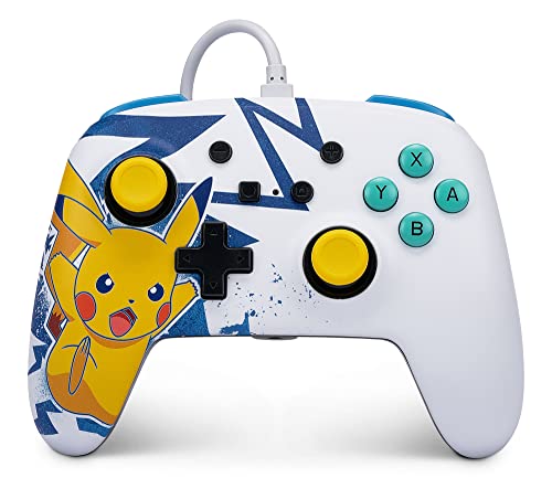 PowerA Enhanced Nintendo Switch and Switch 2 Wired Controller - Pikachu High Voltage, Officially licensed - color: Pikachu High Voltage