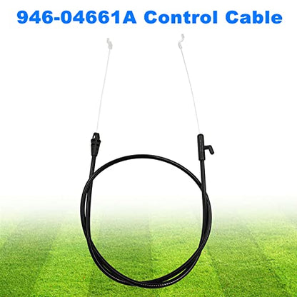 Control Cable 946-04661A for MTD, Troy-Bilt, Craftsman, Yard Machines, Cub Cadet, Yard Man, Bolens, Murray Lawn Mowers, Replaces 746-04661, 746-04661A, 946-04661
