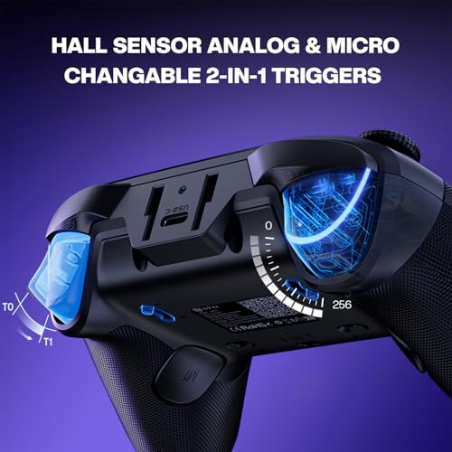 NYXI Imperial PC Gaming Controller with Adjustable Tension TMR Joysticks, Interchangeable Buttons for PC/Switch Layouts, 1000Hz Polling Rate, Dual-Mode Triggers, 1200mAh Battery & Dock - for PC/Switch/Android/TV