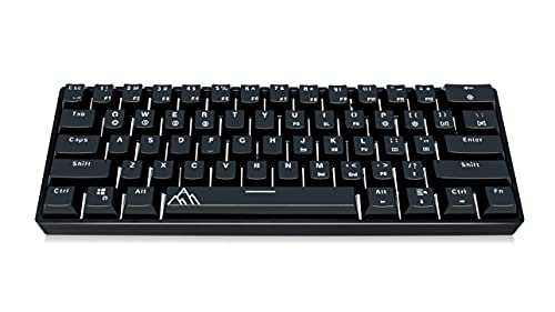 One - Hot-Swappable 60% Mechanical Keyboard with Extra Colorful Keycaps, RGB Lights, Spill Proof, Optical Switches (Gateron Blue)