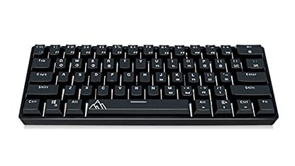 One - Hot-Swappable 60% Mechanical Keyboard with Extra Colorful Keycaps, RGB Lights, Spill Proof, Optical Switches (Gateron Blue)