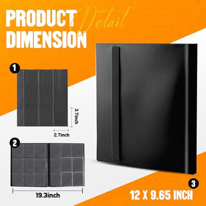 Card Binder 9-Pockets, Trading Card Binder, 20 Pages, 360 Card Capacity Collection Binder, Card Folder for MTG, TCG, Game Cards & Sports Cards（Black） - color: Black