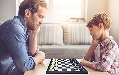 Lexibook, Chessman Classic Chess Game, CGM320 | Magnetic And Foldable Chess Game, 32 pieces, Family game, Black/Grey - style: CGM320