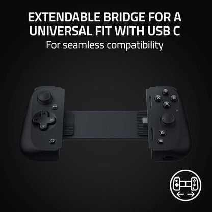Razer Kishi V2 Gaming Controller for Android & iPhone 15 Series (USB C): Console Quality Controls - Stream PC, Xbox, PlayStation Games on Phone, Mobile - Passthrough Charging - Virtual Controller Mode (Renewed)