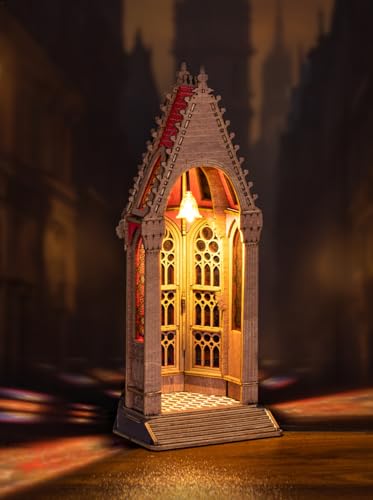 Rowood 3D Puzzle,Gothic Architecture Buiding Set Wooden Model Kits for Adults,DIY Adult Craft Kits with LED,Chirstmas Birthday Gift-Geometric Cathedral