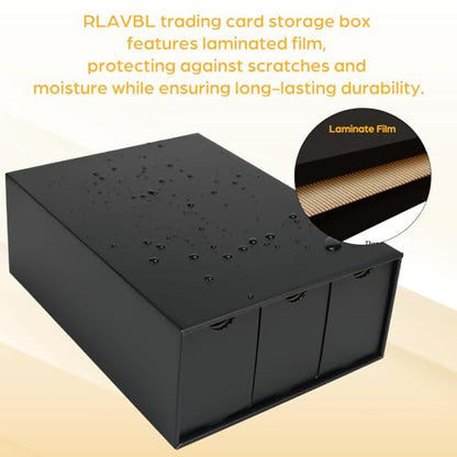 RLAVBL 12-600 CT Trading Card Storage Box with 48 Dividers, 12000+ Card Deck Box for MTG, TCG, PTCG, and Sports Cards Organizer - size: Drawer-4 Sets