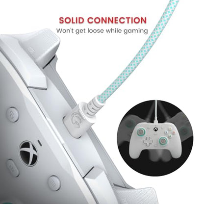 GameSir USB-C Cable for G7 SE, G7, T4 Kaleid (White & Cyan) - color: White & Cyan