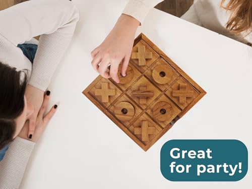 BSIRI Extra Large Tic Tac Toe Board Games - Ideal for Games, Family Games and Game Night for Adults, Farmhouse Decor for Coffee Table Decor, Unique Gifts for All Occasions (8.6 Inch) - style: Extra Large Tic Tac Toe