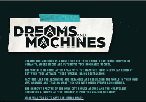 Dreams and Machines: Gamemaster's Guide - Hardcover RPG Book, Roleplaying, GM Evera Prime World Information, Modiphius - style: GM Guide