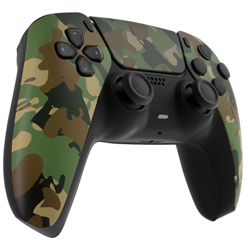 ProControllers LLC Custom Wireless Controller for PS5 - Hand Airbrushed & Multiple Designs Available (Green Camo) - color: Green Camo