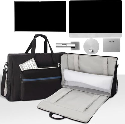 AKOZLIN 27"-32" Dual Monitor Carrying Case, Padded TV Travel Case | 27 inch Monitor Travel Case (NOT for iMac), 32 inch Monitor Bag, LCD Screens Transport Tote Bag with Shoulder Strap Pockets - size: For Dual 27"- 32" Screen