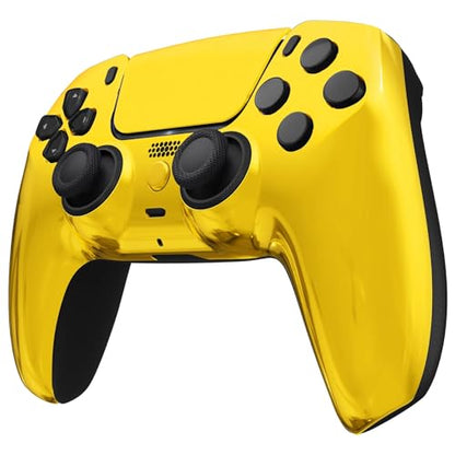 Custom Controllerzz Custom Wireless Controller Compatible with PS5 - Multiple Designs Available (Gold Chrome) - color: Gold Chrome