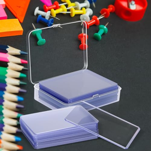 16 Pcs Toploader Storage Box for 3" x 4" 35pt Rigid Card, Trading Card Storage Box Holds 15 Baseball Card Case for Game Cards Storage ﻿ (16)