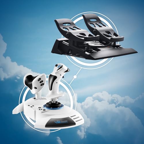Thrustmaster T.Flight Hotas 5 Microsoft Flight Simulator Edition - PS5 & PC | Officially licensed, 16-bit precision, 5 axes, 14 buttons, rapid-fire trigger, hat switch, detachable throttle, dual rudder - style: Microsoft Flight Sim Edition Hotas 5 - PS5 |