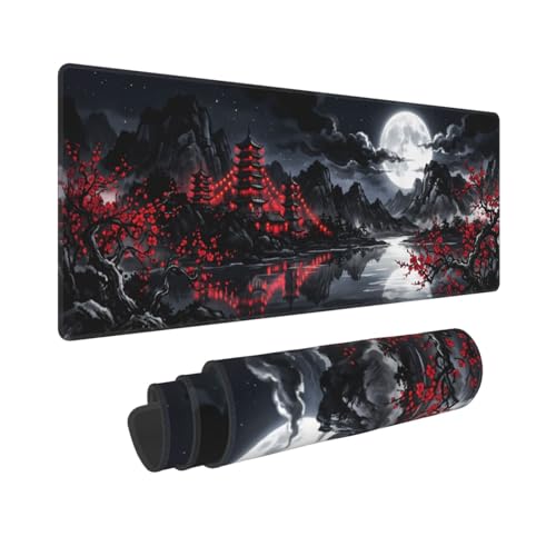 Extended Gaming Mouse Pad, Large Mouse Mat, XL Desk Pad for Keyboard and Mouse, Non-Slip Rubber Base & Stitched Edges for Gamer Office 31.5x11.8 in - color: 6
