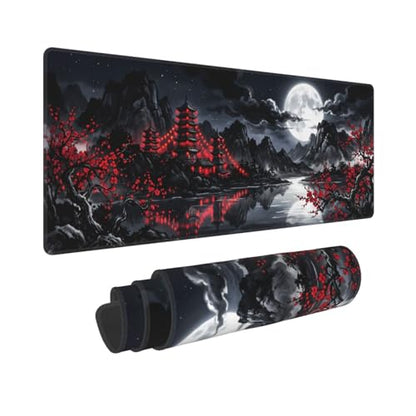 Extended Gaming Mouse Pad, Large Mouse Mat, XL Desk Pad for Keyboard and Mouse, Non-Slip Rubber Base & Stitched Edges for Gamer Office 31.5x11.8 in - color: 6