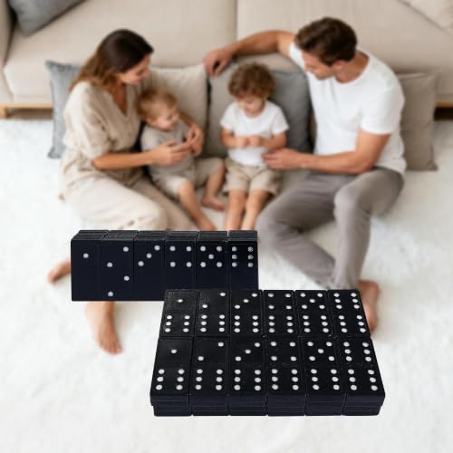 Offelec Dominos Set for Adults – 140pcs Dominoes Set - Classic Board Games, Double 6 Dominoes Family Games for Adults - Double Six Standard Dominos Set 5 * 28 Tiles, Travel-Friendly Domino Set - color: 5 Packs Double 6 Domino