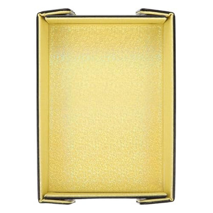 Dice Tray PU Leather Mat Magnetic Folding Dice Rolling Tray Holder Laser Gradient Rectangle Storage Box Perfect for DND Table Games & Entryway & Nightstand Organizer (Yellow) - color: Yellow