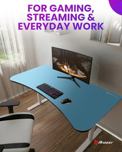 Arozzi Arena Gaming Desk Pad D004 | Full Desk Mouse Pad, Washable Desk Mat, Anti-Slip Rubber Base, Water-Resistant Surface - color: D004