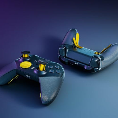 14-in-1 Controller Accessories Kit Compatible with Xbox Elite Series 2, 6 Premium Metal Thumbsticks, Swap Joysticks, 4 Interchangeable Paddles, 2 D-Pads, 1 Tool & 1 Storage Bag (Bright Gold) - color: Bright Gold