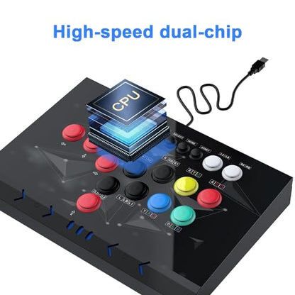 DOYO Arcade Fight Stick, Arcade Fighting Stick Joystick, Street Fighter Games Controler with Turbo for PS3, Nintendo Switch, PC Windows (7/8/10/11), Android TV Box, Raspberry Pi, NEOGEO Mini