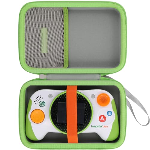 Baval Hard Case for Leapfrog Leapster Ultra Handheld Learning Game Console | Shockproof, Impact-resistant, Protective Storage Box, Portable Carrying Box, Elastic Straps, Mesh Pocket