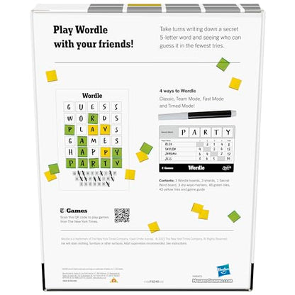 Hasbro Gaming Wordle The Party Game for 2-4 Players, Official Wordle Board Game Inspired by New York Times, Games for Ages 14+, Word Games
