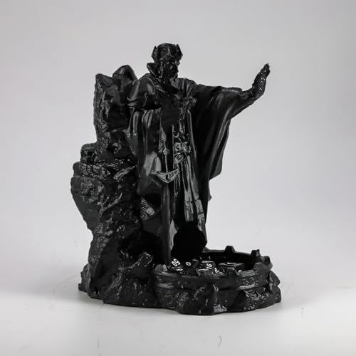 DND Dice Tower God Dice Tower DND Accessories | dnd dice tray for RPG Games Tabletop Games Such Dragons and Dungeons - color: Black