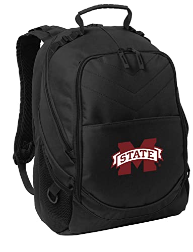Broad Bay Mississippi State University Backpack Official MSU Laptop Computer Bag (Black) - color: Black