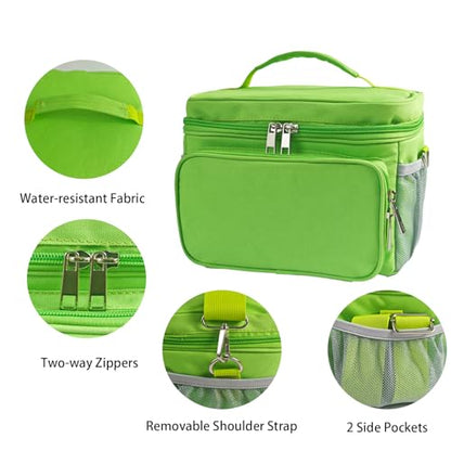 Travel Carrying Case Compatible with Yoto Player Bluetooth Speaker and Headphone Accessories, Card Holder Holds up to 80 Cards with Shoulder Strap, Bag Only (Green) - color: Green