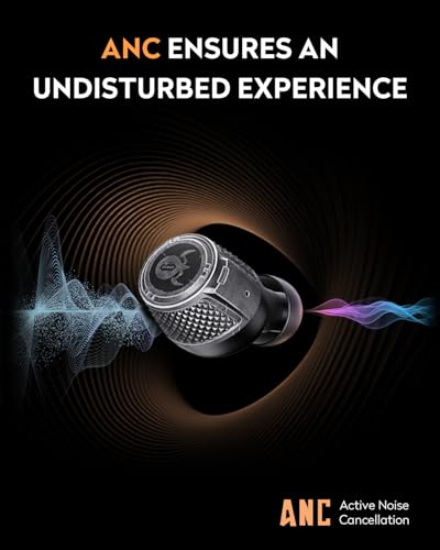 GravaStar Sirius Plus True Wireless Earbuds, Bluetooth 5.3 Active Noise Cancellation ANC Headphones, 28H Playtime, ENC Clear Call, Customization App, IPX4 for Sports/Work -Yellow - color: War Damaged Yellow