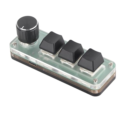 Mini Mechanical Keyboard, Programmable USB Macro Pad, RGB Backlight Gaming Keypad with DIY Programming and Knob Control