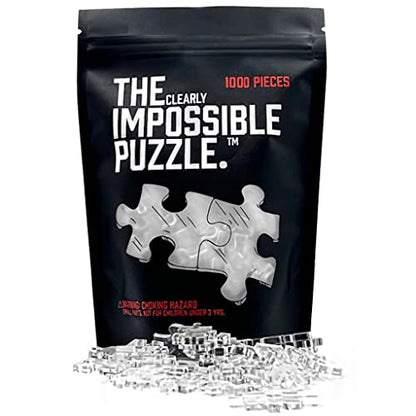 The Clearly Impossible Puzzle 100, 200, 500, 1000 Pieces Hard Puzzle for Adults Cool Difficult Puzzles Clear Hardest Puzzle - Difficult Funny Puzzle for Adults (1000 Piece) - size: 1000 Piece