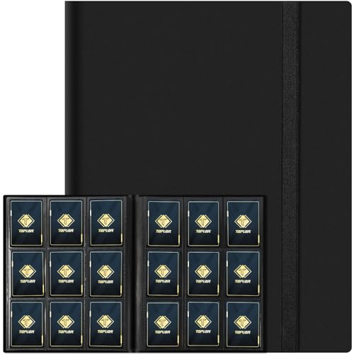 Trading Card Binder 9 Pocket, 360 Pockets Collectible Trading Card Album, Sports Card Binder for Standard Cards, Side Loading Card Folder for MTG Sports Baseball TCG Football Basketball Cards Black - color: Black, size: 360 Pockets