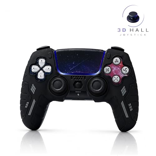 BEllTAYN Wireless Controller for PS5 with 3D Hall Effect Joysticks, Bluetooth 5.0 Connectivity, Dual Vibration, 6-Axis Motion Control, Design for Smooth and Comfortable Gaming Compatible with PS5 and Windows PC (Galaxy Black) - color: Galaxy Black