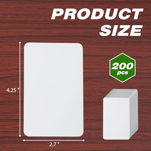 Prilino Trading Card Dividers Tall, Storage Box Separators, White, 200 Pack | Bend & Crack Resistant, Rounded Anti-scratch Edges, Easy to Wipe Clean, Extra Thick & Extra Tall for Orderly Card Management
