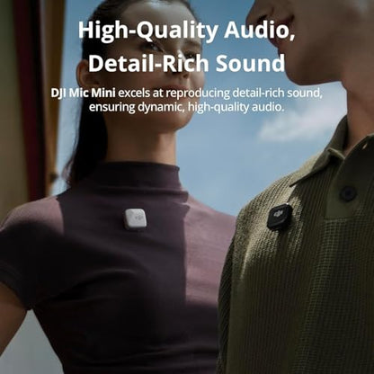 DJI Mic Mini (2 TX + 1 Mobile RX), Ultralight, Active Noise Cancelling | Wireless Lavalier Microphone for iPhone 17/16/15 & Android/PC/Tablet, Plug-and-Play, 300m Transmission, Youtube, Vlog - style: Mic Mini (2 TX + 1 Mobile RX)