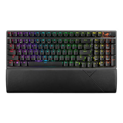 ASUS ROG Strix Scope II 96 Wireless Mechanical Gaming Keyboard – 96% Full-Size, Tri-Mode Connectivity, Hot Swappable Pre-lubed ROG NX Snow Linear Switches, PBT Keycaps, RGB, PC/Mac Support-Black - color: Black, size: Snow Linear, style: Strix Scope II 96