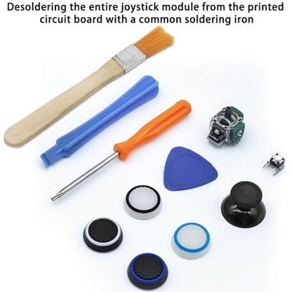 DaKuan 38PCS Xbox One Controller Repair Kit, Replacement Joysticks, Thumbstick, Bumper Button, Silicone Cap, Screwdriver & Tools, Fix Stick Drift, Broken Buttons, Compatible with Xbox One Controllers