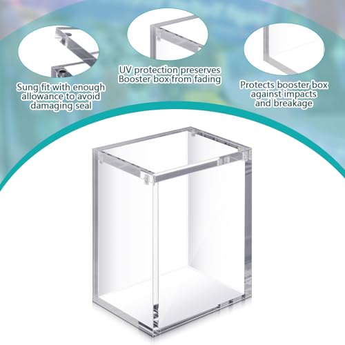 Cinnvoice Acrylic Magnetic Case Booster Box Protective Case Stackable 4mm Thick Magnetic Closure Gifts for Collectors, Cards Not Included(2 Pcs,Booster Bundle (Wide)) - style: Booster Bundle (wide)