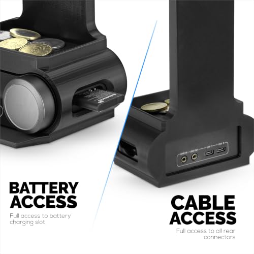 BRAINWAVZ Headphone Stand Designed for Steelseries Arctis Nova Pro, Elite and Pro Omni Wireless Headsets with Dock for the Wireless Base Station (HPS01) - color: HPS01