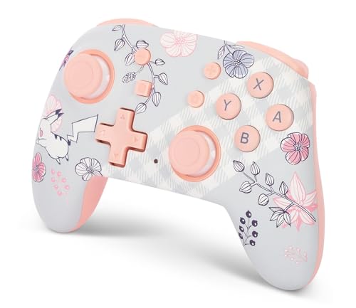 PowerA Nano Enhanced Wireless Controller for Nintendo Switch - Pikachu Garden, mini, portable, gamepad, motion controls, bluetooth - color: Pikachu Garden